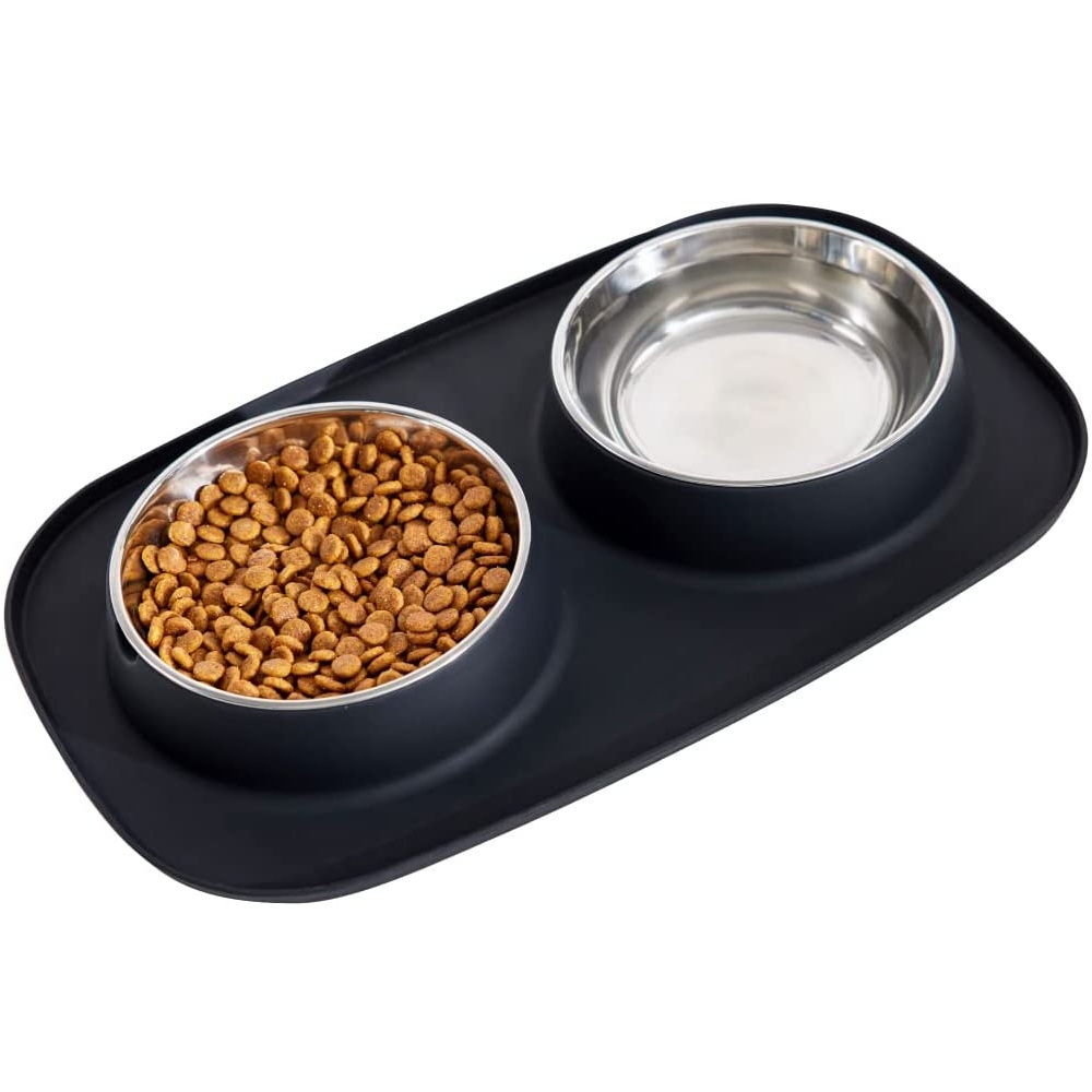 Slip-Resistant Pet Bowls - Black: image 5