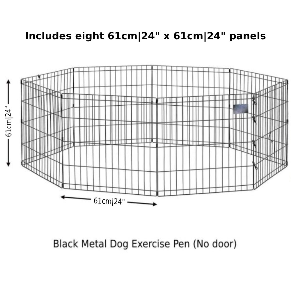 Metal Dog Exercise Pen - Gold Zinc With Door: image 3