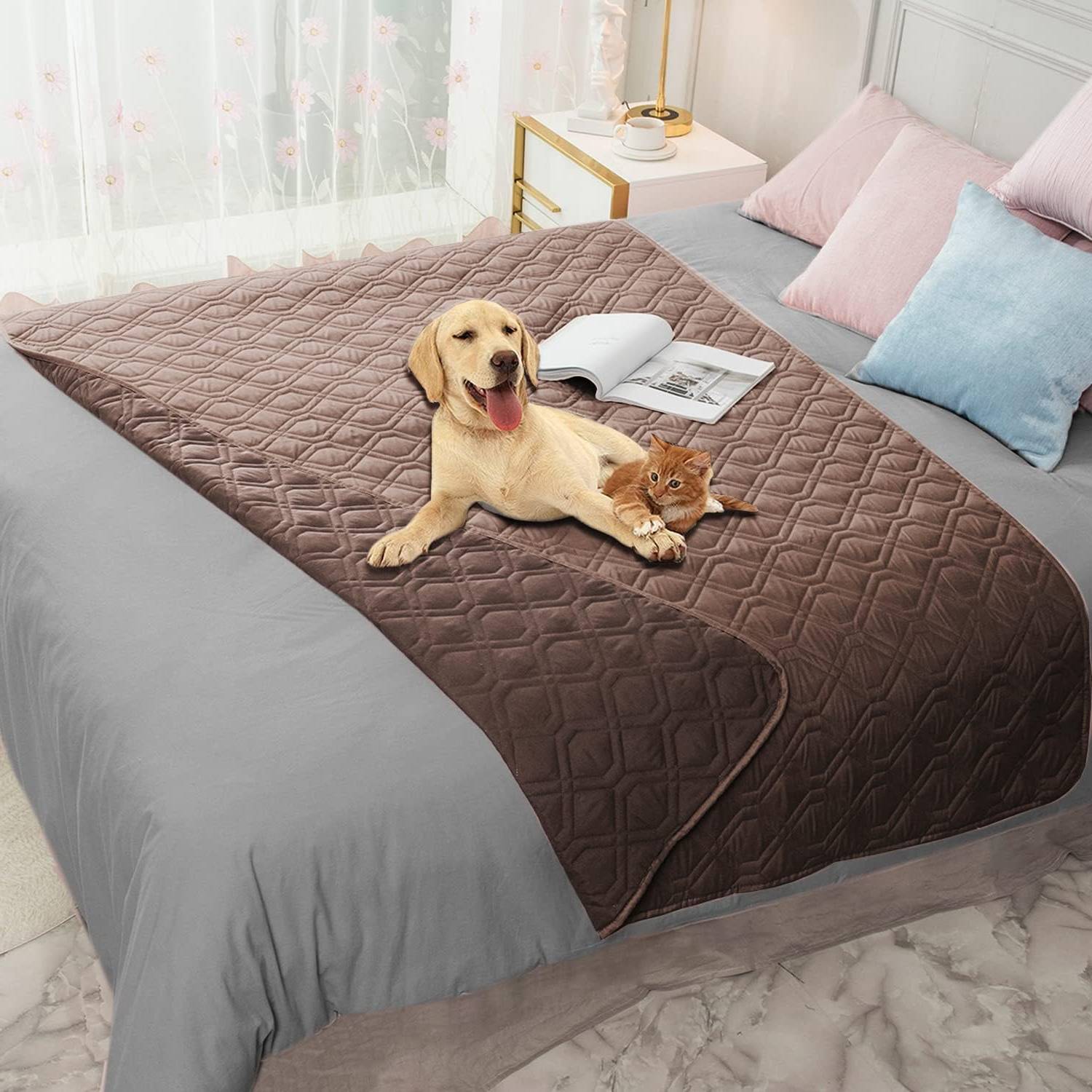 Waterproof Pet Dog Blanket - Light Grey: image 5